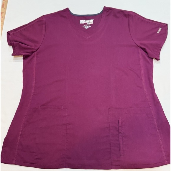 Grey's Anatomy Tops - Grey's Anatomy Scrub Top Size XLarge Women Wine Preowned